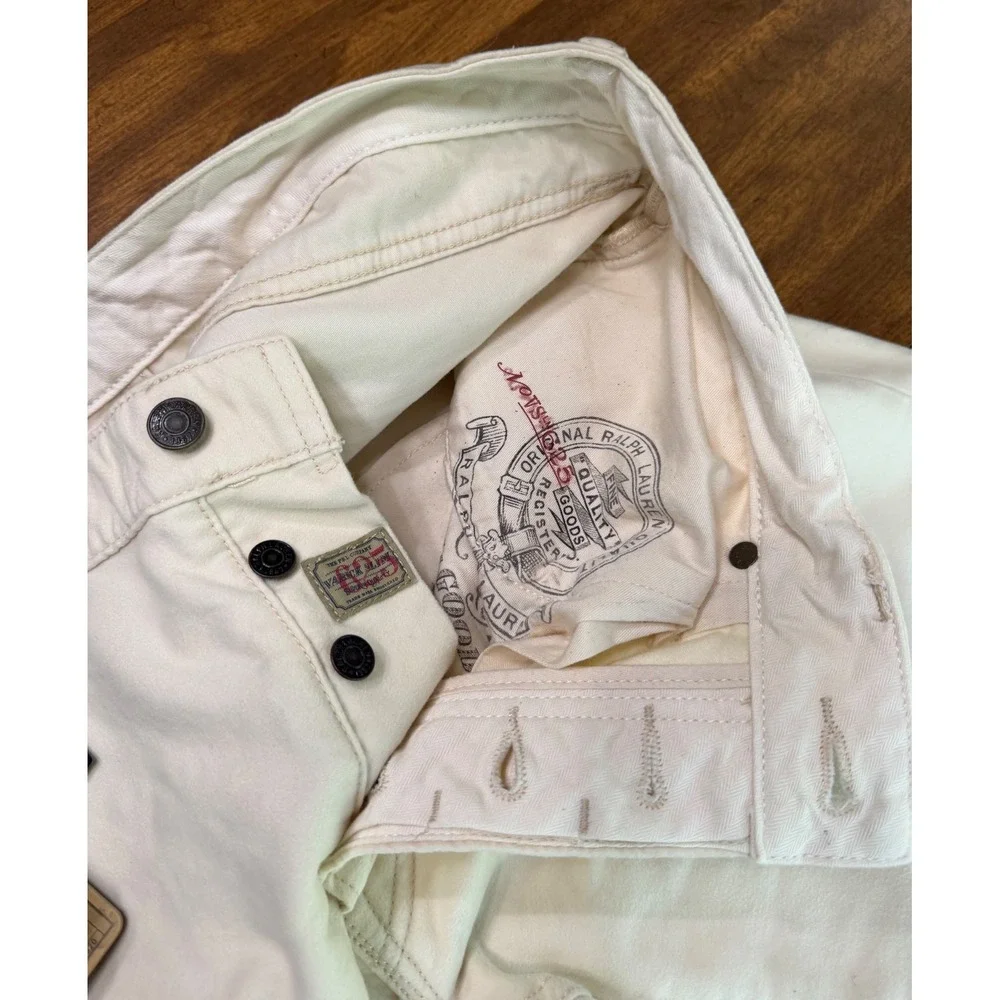 NWT Polo Ralph Lauren Varick Slim 625 Jeans Men's 34x32 Classic Soft White